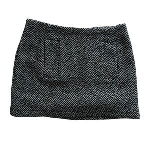 Sinequanone Paris France Tweed Mini Skirt Black White Textured‎ Lined